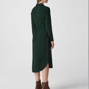 whistles montana linen shirt dress
